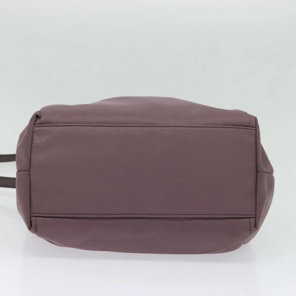 Salvatore Ferragamo Vala Hand Bag Nylon Enamel 2way Purple Silver Auth 138874 - Picture 15 of 16